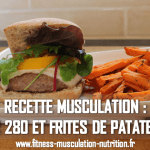 BURGER 280 ET FRITES DE PATATES DOUCES