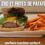 BURGER 280 ET FRITES DE PATATES DOUCES