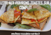 Recette musculation : OMELETTE AUX POIVRONS TOASTES SUR PAIN COMPLET omelette proteiné